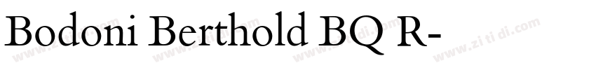 Bodoni Berthold BQ R字体转换